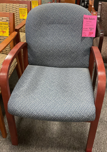 R516 Blue/Cherry Wood Frame Used Chair $39.98