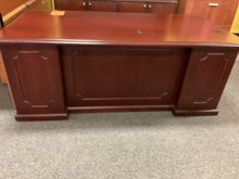 Load image into Gallery viewer, R2929 35”x 71” Mahogany Used Desk w/1 File $399.98 - 1 Only