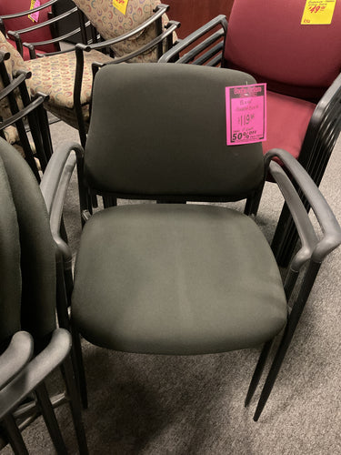R2009 Black Squared Back Stackable Used Chair $59.98