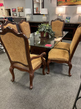 Load image into Gallery viewer, R1011 42”x 72” Mahogany/Glass Used Table w/6 Chairs $488.00 - 1 Only