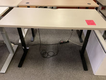 Load image into Gallery viewer, R661 24”x 54” Off white Lam Power Adjustable Used Desk $249.98