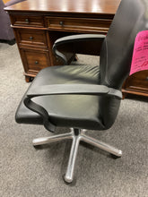 Load image into Gallery viewer, R1102 Braylon Mid Back Black Vinyl Used Office Chair $124.98 - 1 Only!