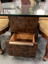 Load image into Gallery viewer, R1011 42”x 72” Mahogany/Glass Used Table w/6 Chairs $488.00 - 1 Only