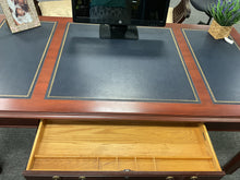 Load image into Gallery viewer, R2111 36”x 60” Kimball Cherry Used Desk w/Lether Inlay $349.98 - 1 Only