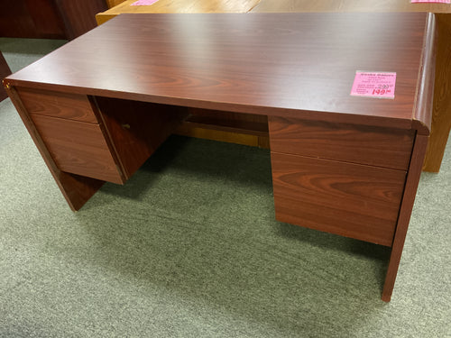 R61 30”x 60” Mahogany Lam Used Desk w/2 Files $149.98 - 1 Only