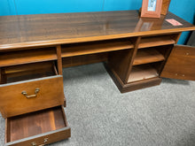 Load image into Gallery viewer, R7075 21”x 84” Cherry Used Credenza Desk w/2 Files $199.98 - 1 Only