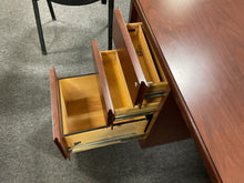Load image into Gallery viewer, R9002 36”x 72” Mahogany Lam Used Desk w/1 File $249.98 - 1 Only