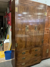 Load image into Gallery viewer, R9999 18”x 11’x 82” Dark Walnut King Size Wall Bed w/Armoire USED $749.98 - 1 Only