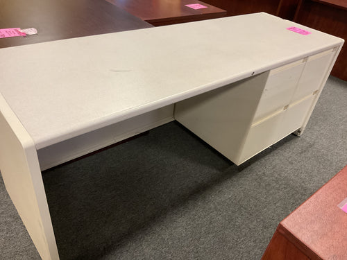 R101 25”x 75” Off White Metal Used Credenza Desk w/Files $49.99 - 1 Only
