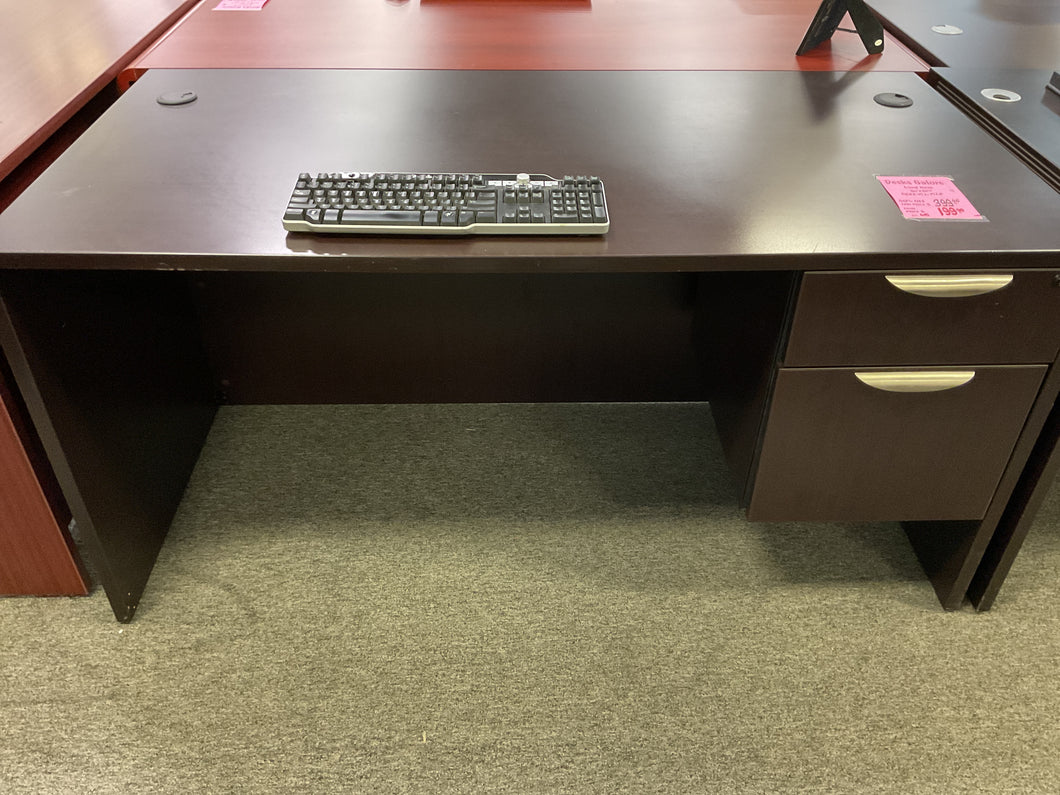 R68 30”x 60” Espresso Lam Used Desk w/1 File $199.98