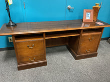 Load image into Gallery viewer, R7075 21”x 84” Cherry Used Credenza Desk w/2 Files $199.98 - 1 Only
