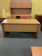 Load image into Gallery viewer, R42 3Pc Pine Lam Used Desk/Credenza/Hutch $125.00 - 1 Only