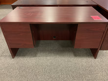 Load image into Gallery viewer, R57 30”x 60” Mahogany Lam Used Desk w2 Files $299.98 - 1 Only