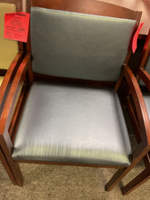 Load image into Gallery viewer, R7025 Vinyl/Mahogany Wood Frame Used Chair $59.95
