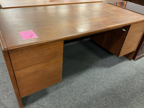 R781 36”x 72” Cherry Used Desk w/2 Files $75.00 - 1 Only