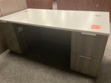 Load image into Gallery viewer, R1778 36”x 72” Gray/White Lam Used Desk w/2 Files $499.98