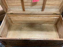 Load image into Gallery viewer, R606 20”x 41” Carved Used Storage Chest $399.98 - 1 Only!