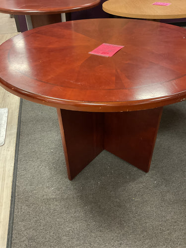 R43 42” Round Cherry Used Table $29.98 - 1 Only