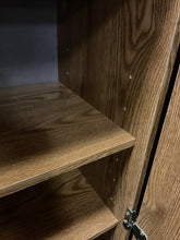 Load image into Gallery viewer, R7006 36”x 71” Pecan Used Storage Cabinet $99.98 - 1 Only