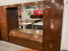 Load image into Gallery viewer, R9999 18”x 11’x 82” Dark Walnut King Size Wall Bed w/Armoire USED $749.98 - 1 Only