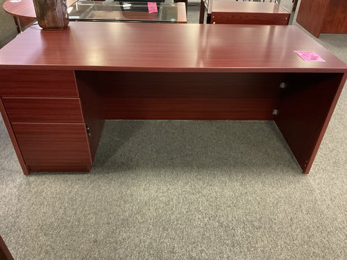 R612 36”x 72” Mahogany Lam Used Desk w/1 File $349.98 - 1 Only