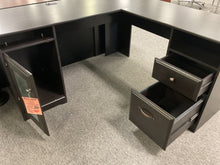 Load image into Gallery viewer, R9020 23”x 60” Dark Gray L- Shaped Used Desk w/1 File/Storage $149.98 - 1 Only