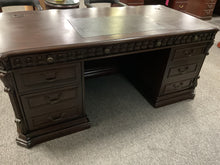 Load image into Gallery viewer, R4440 3Pc Mahogany Carved Used Desk/credenza/Hutch $1599.98 - 1 Only