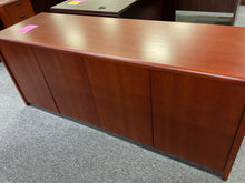 Load image into Gallery viewer, R112 22”x 71” 4 Door Cherry Used Storage Credenza $199.98 - 1 Only