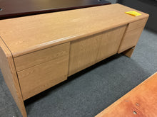 Load image into Gallery viewer, R1940 22”x 72” Oak Lam Used Storage Credenza $75.00 - 1 Only