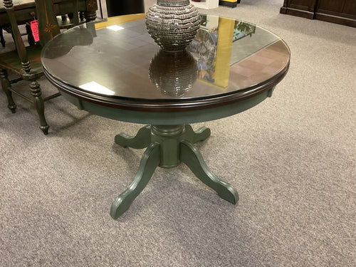 R304 42” Round Green/Espresso Used Table $299.98 - 1 Only