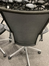 Load image into Gallery viewer, R2811 Haworth Black Mesh Back Silver Base Used Office Chair $99.98