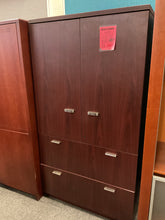 Load image into Gallery viewer, R880 36”x 66” Mahogany 2 Drawer Used Lateral Storage Cabinet $249.98 - 1 Only