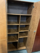 Load image into Gallery viewer, R7006 36”x 71” Pecan Used Storage Cabinet $99.98 - 1 Only