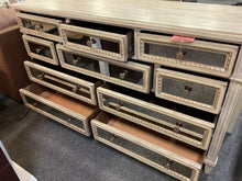 Load image into Gallery viewer, R4945 68” 10 Drawer Mirrored Front Used Storage Dresser $449.98 - 1 Only
