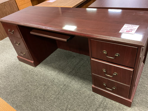 R661 24”x 72” Mahogany Used Credenza Desk w2 Files $199.98 - 1 Only