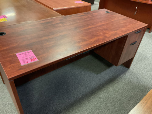 R166 30”x 66” Cherry Lam Used Desk w/1 File $249.98 - 1 Only