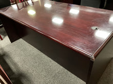 Load image into Gallery viewer, R2107 36”x 72” Mahogany Executive Used Desk w/1 File $149.98 - 1 Only
