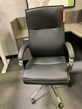Load image into Gallery viewer, R9992 Black Poly High Back Used Official Chair $199.98