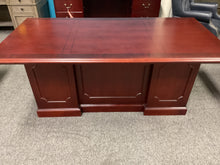 Load image into Gallery viewer, R5701 36”x 72” Mahogany Executive Used Desk w/2 Files $449.98 - 1 Only