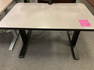 R998 29”x 46” Beige Pwr Adjustable used Desk $149.98 - 1 Only!
