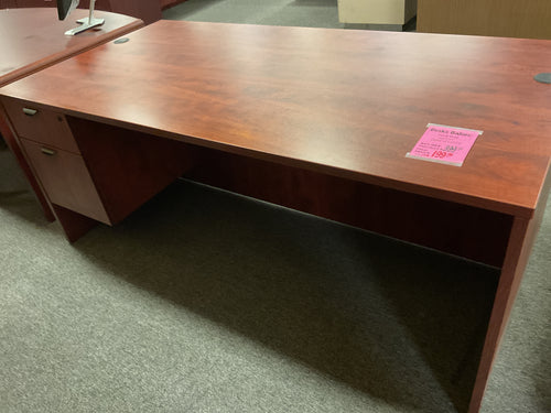 R106 36”x 71” Cherry Lam. Used Desk w/1 File $199.98 - 1 Only