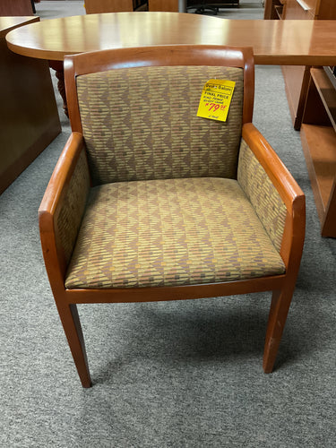 R9908 Diamond Fabric Wood Frame Guest Used Chair $79.95 - 1 Only