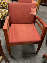 Load image into Gallery viewer, R9907 HON Red/Cherry Wood Frame Used Chair $125.00