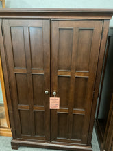 Load image into Gallery viewer, R6706 40”x 67” Mahogany Used Desk Armoire $349.98 - 1 Only