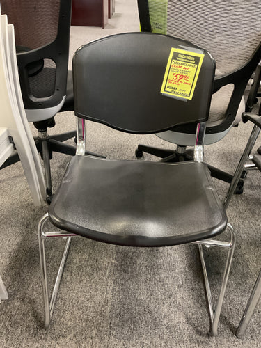 8199 Black/Chrome Plastic Guest Chair $59.95