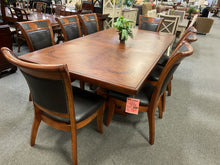 Load image into Gallery viewer, R8902 48”x 8’6” 9PC Dinning Cherry Used Table w/8 Chairs $799.98 - 1 Only