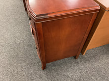 Load image into Gallery viewer, R1976 20”x 48” Cherry Mid Century Used Desk w/2 Files $299.95 - 1 Only