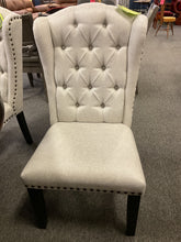 Load image into Gallery viewer, R21170 Gray Tufted Wing Bach Used Chair $169.95