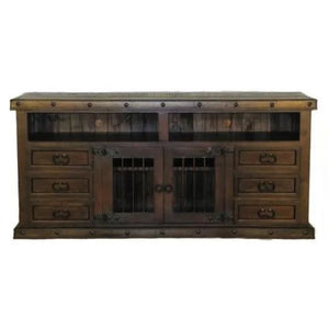 7830 80" Rustic Nail Head Grand Hacienda TV Console $1,199.95 - 1 Only!