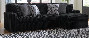 8470/8471 Midnight Onyx 2Pc Upholstered Sofa Chaise $1088.00